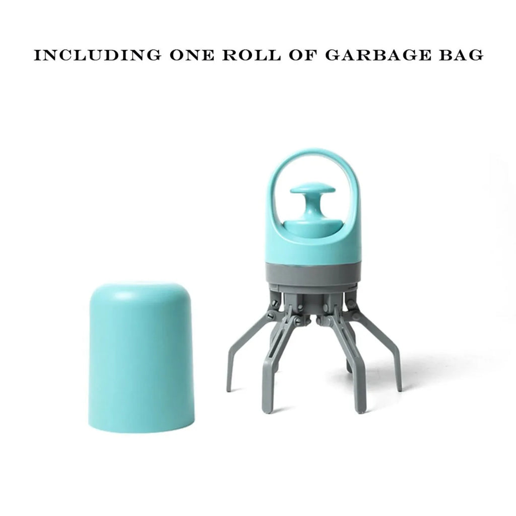 Blue and orange pet pooper scooper with claw design for outdoor waste clean-up