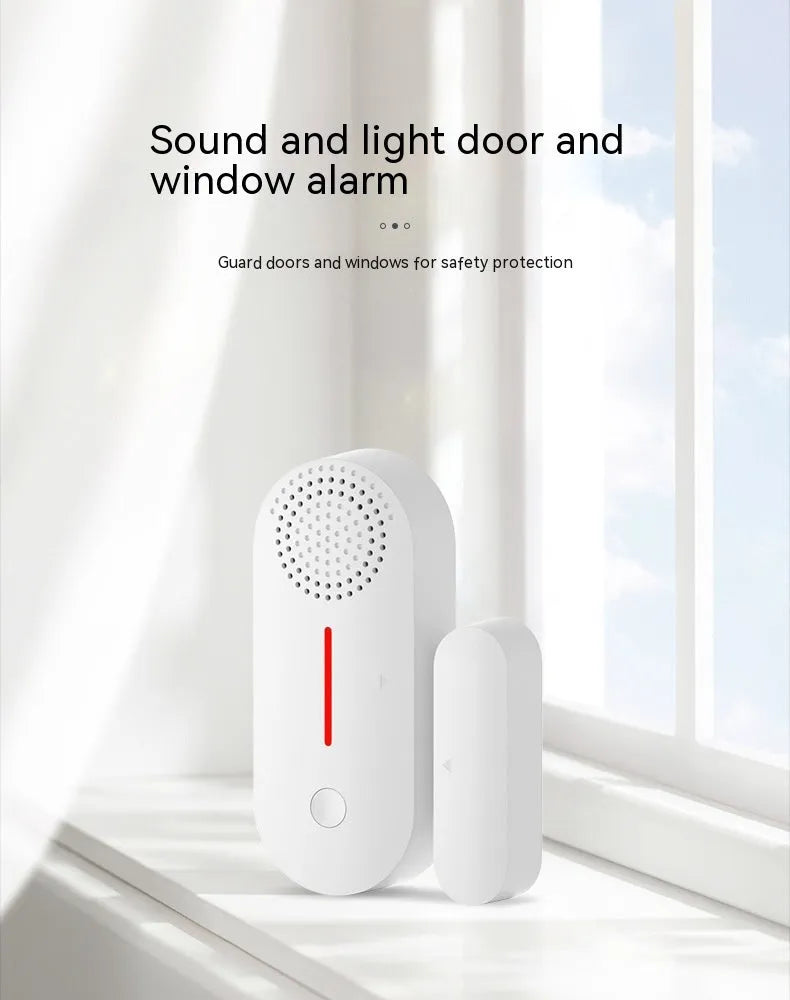 WiFi magnetic door sensor alarm unit for home security with wireless connectivity