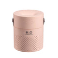 Slim wireless USB rechargeable humidifier with 1.1L tank, available in green, grey, pink, or white colours