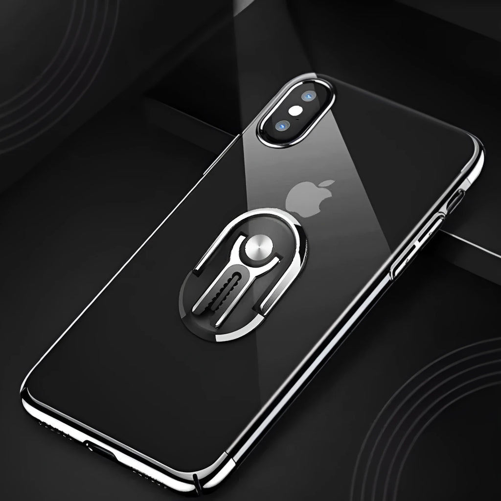 Universal car ring bracket mobile phone holder in black, silver, blue, gold, and red colour options