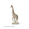 Wood colour giraffe resin decoration sculpture measuring 30.5 cm height