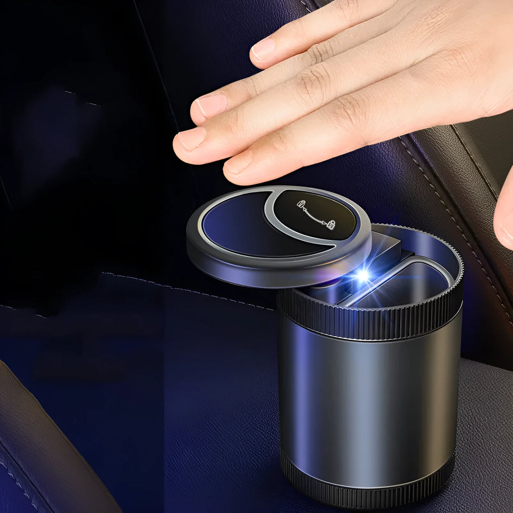 Automatic sensing vehicle ashtray in four colour options with USB power port