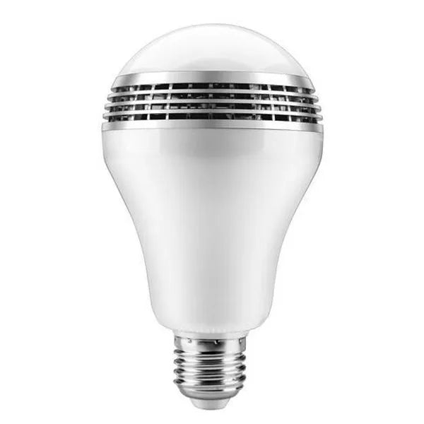 Creative Home LED Smart Bluetooth Speaker E27 Bulb Light with 100 mm diameter and RGB colour options