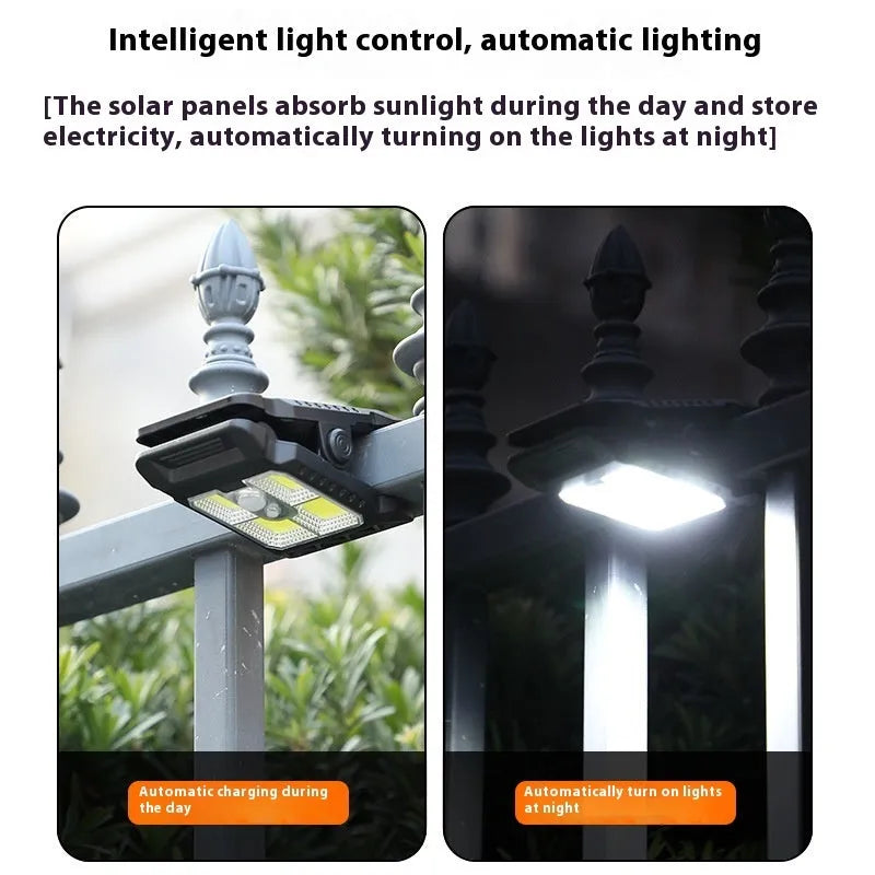 Intelligent human body induction clip lamp with IP65 waterproof rating and three brightness modes