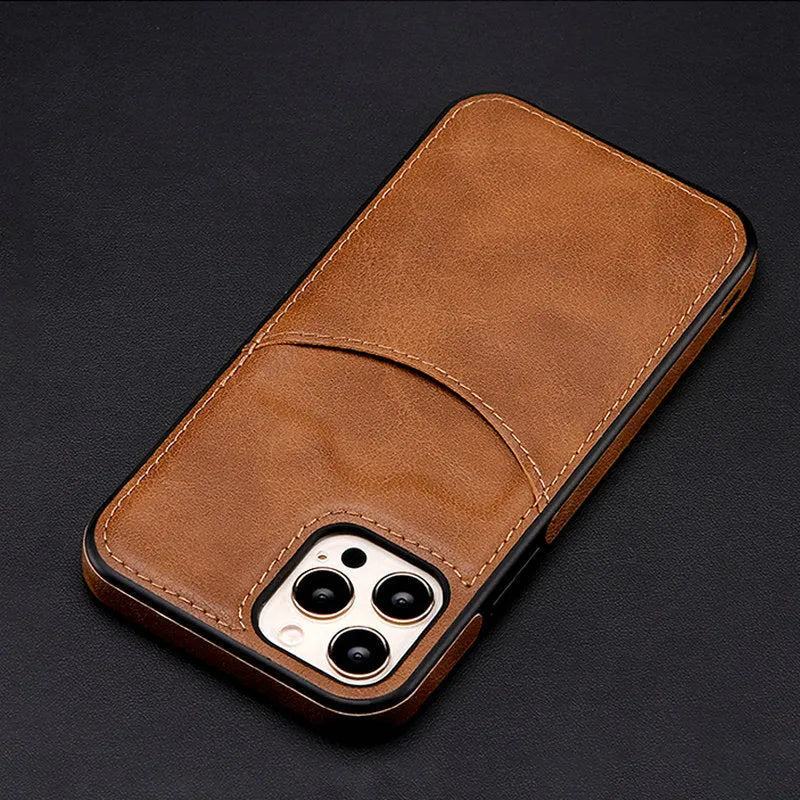 Dark blue PU leather protective case for iPhone on multiple model smartphones
