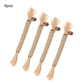 Three natural silvervine chew sticks for cats on a plain background, showing thick and fine diameter options.