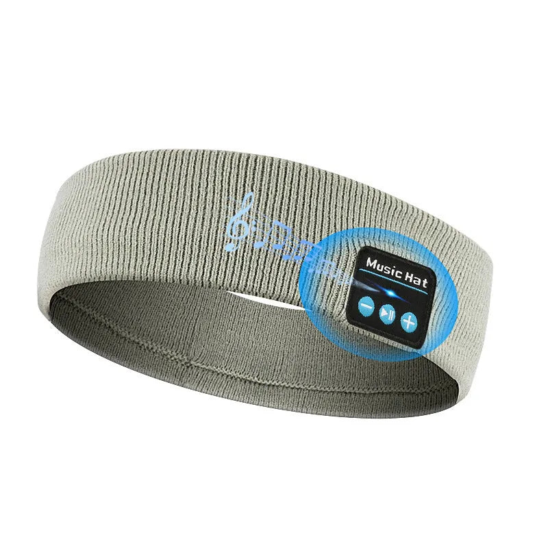Bluetooth sports headband with built-in wireless earphones and removable washable liner in three colour options