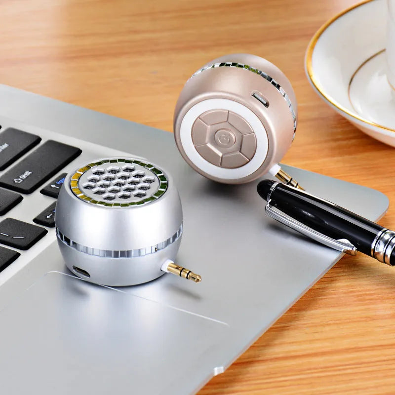 Universal external amplifier speaker in engineering plastic housing, shown in black, rose gold, and local gold colour options.