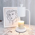 European-style aromatherapy wax melting lamp with metal holder in white colour