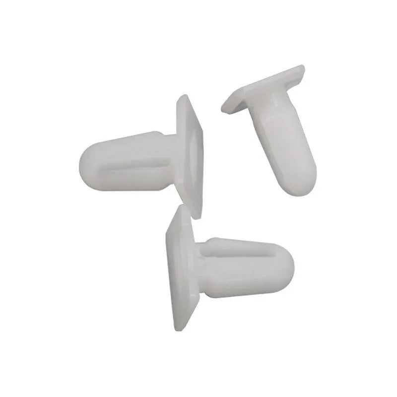 60 piece kit of D318 style black automotive plastic push rivet clips for interior trim.