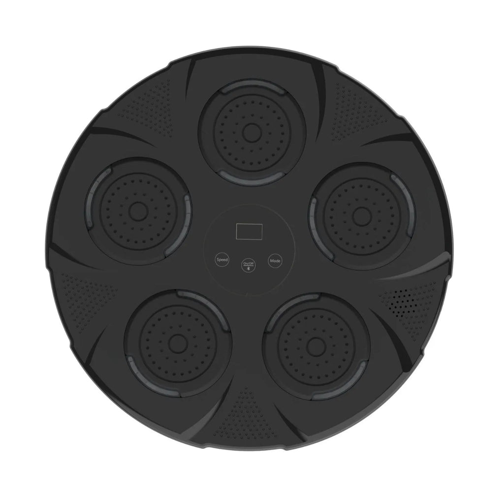 Wall-mounted smart boxing trainer with striking surfaces and multiple colour options including black, red, and white variations