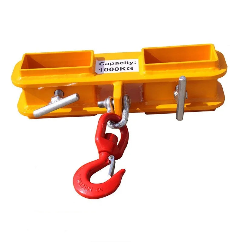 25 tonne rotatable drum crane locking hook for forklift, made of iron with safety lock.