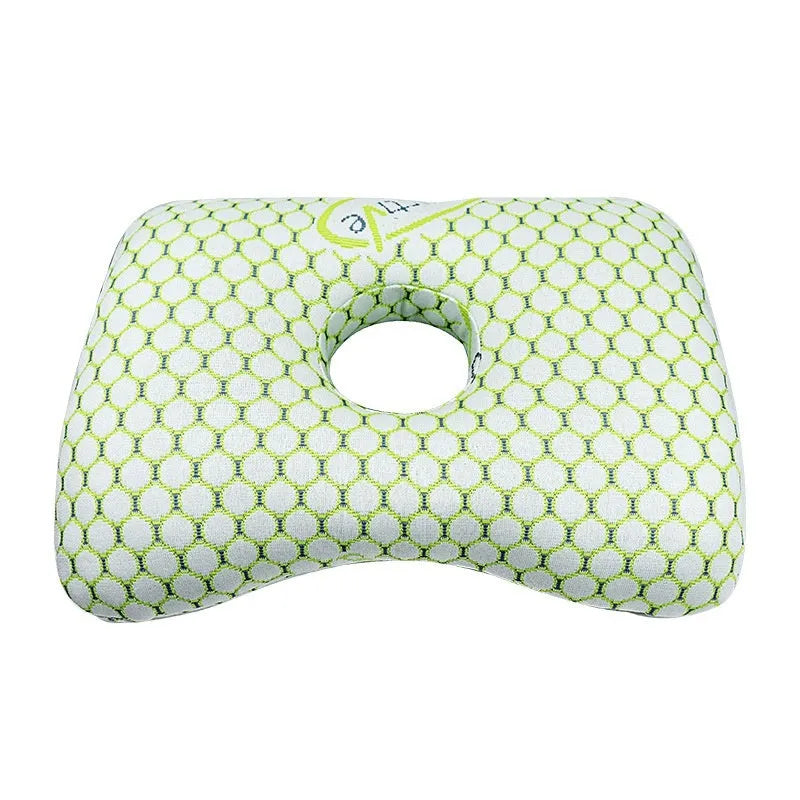 Single hole beauty salon ear pillow in Bohr Gray with New Chinese style pattern, 39x28x6cm size for adult facial support