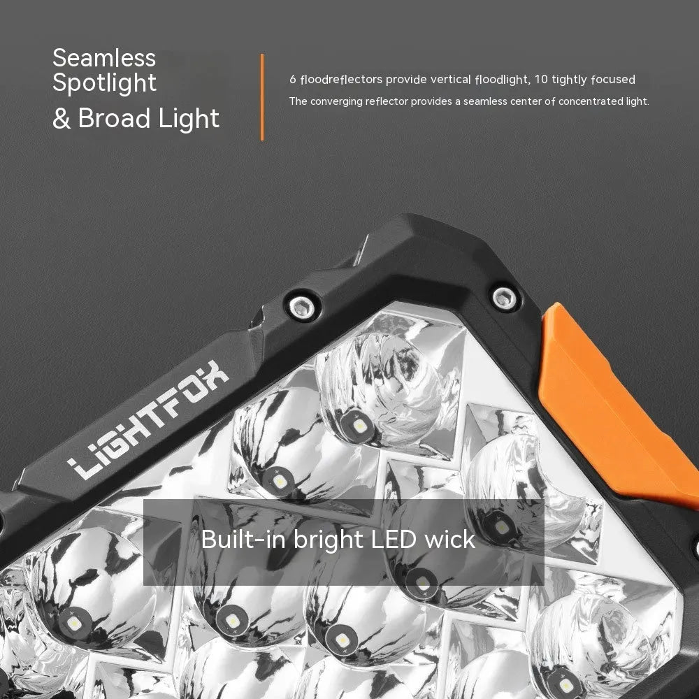 Black aluminium LED front bumper lights with six LED chips for off-road vehicles