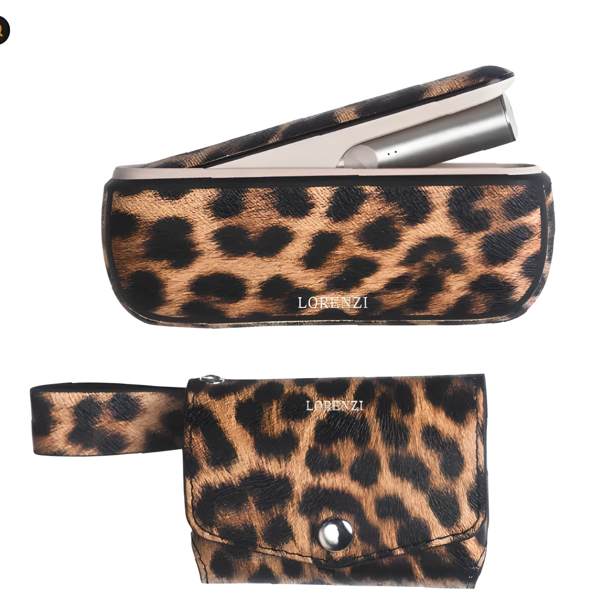 Protective storage bag with padded interior in leopard print or yellow colour options