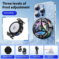 Phone cooler radiator with USB-C interface, PC plastic body and back clip in white, black or transparent icing finish