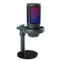 RGB condenser USB microphone for computer streaming in black, white, or pink colours