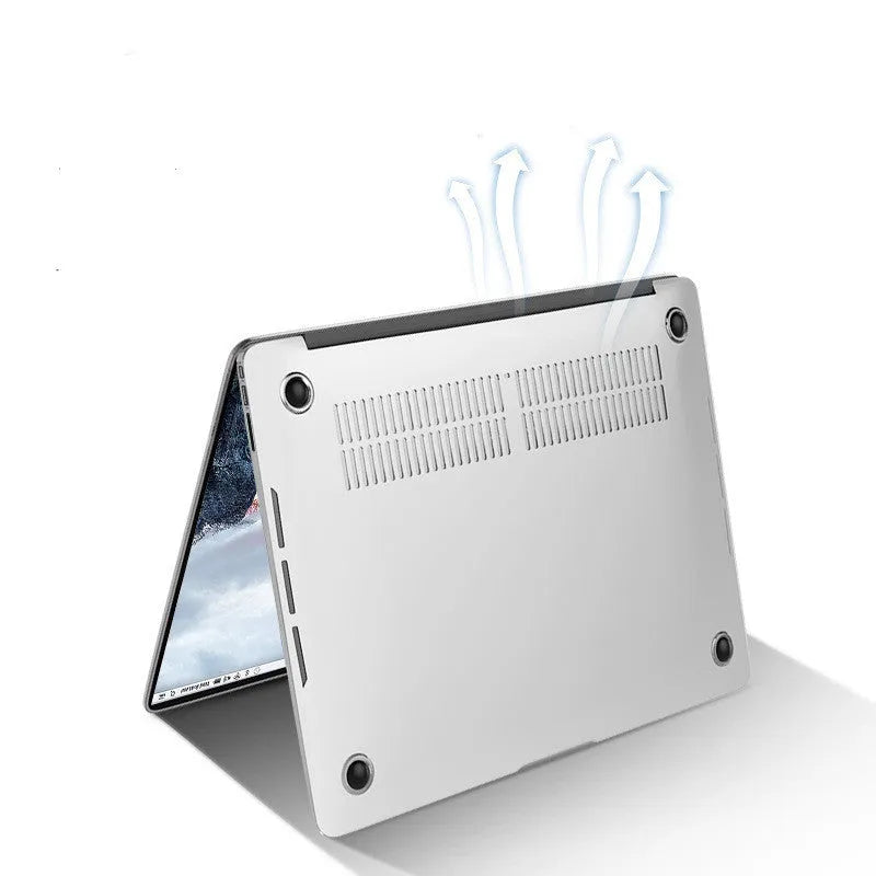 PC hard protective shell case for MacBook Pro laptop in transparent and black colour options