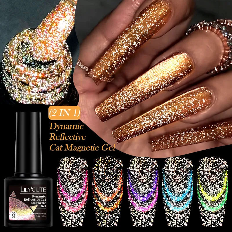 Diamond in the Debris Cat Eye Series UV gel nail polish bottle showing glitter and diamond fragment finish