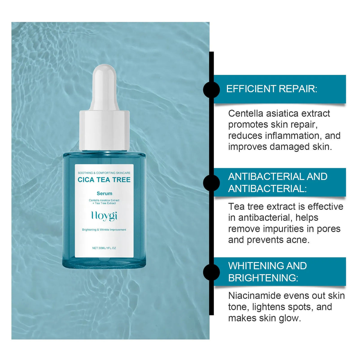 30ml Centella Asiatica Firming Care Solution serum bottle for facial hydration and moisturising