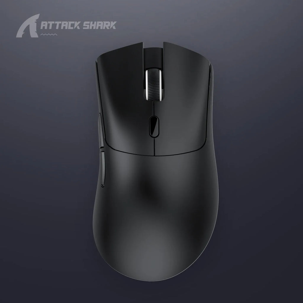 Attack Shark wireless three-mode mouse in black, white or red colours