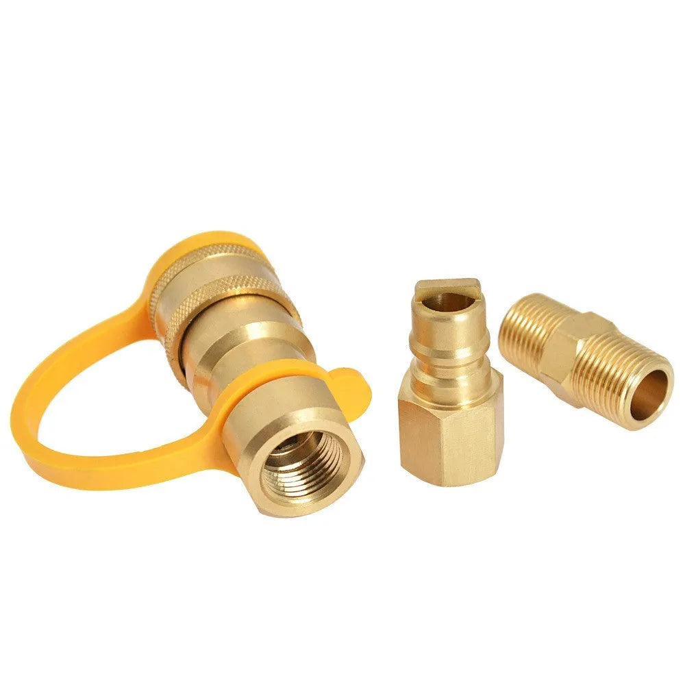 SL-HW-3/8JT type B brass gas propane connector adapter with gold finish