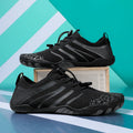 Lycra stretch fabric running shoes in beige, available in sizes 36 to 46 for men and women