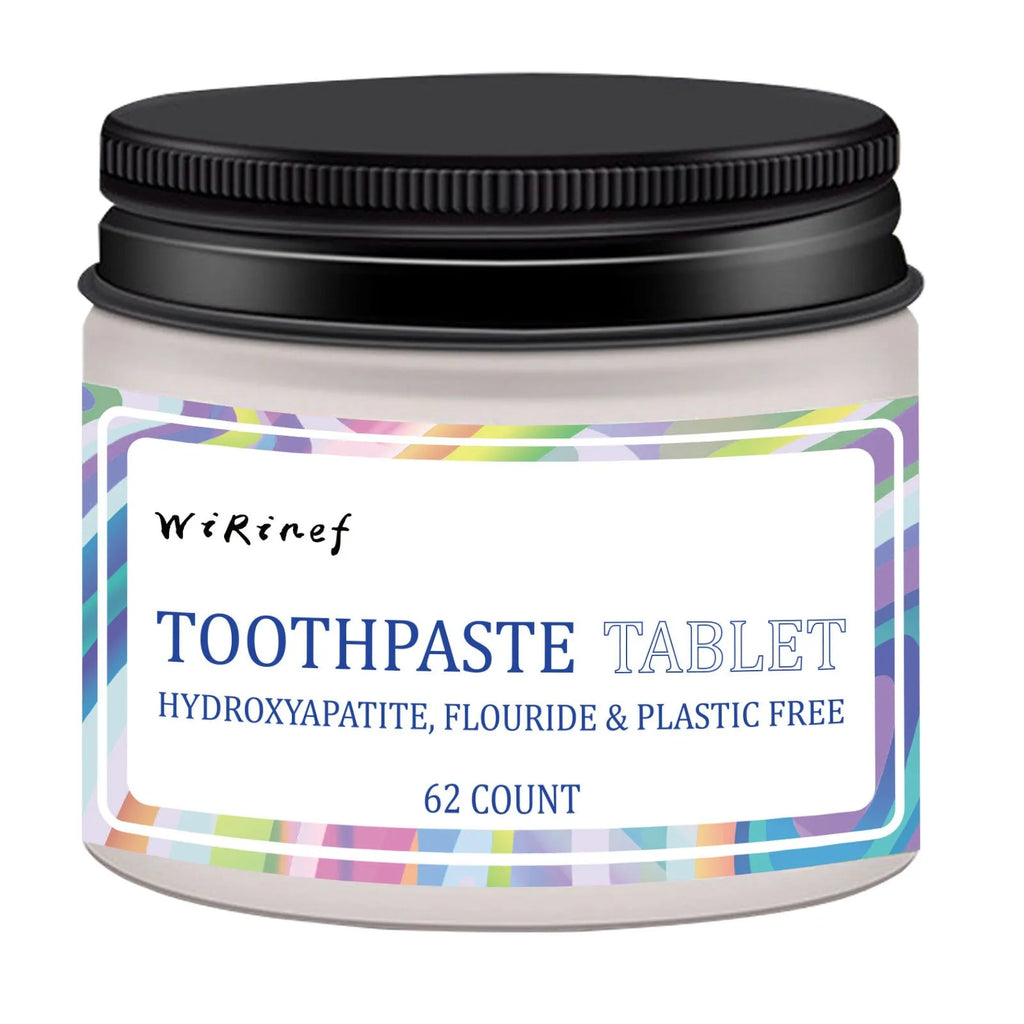 TP19 solid toothpaste tablets pack containing 62 portable chewing cleaning tablets