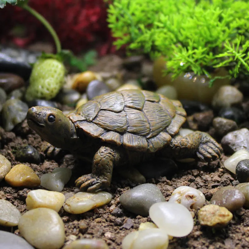 Resin simulated turtle ornament for micro landscape and gardening decoration