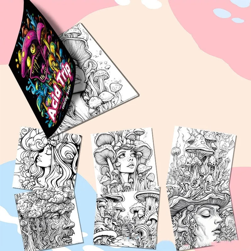 Acid tour coloured creative painting book with 200mm length for art projects