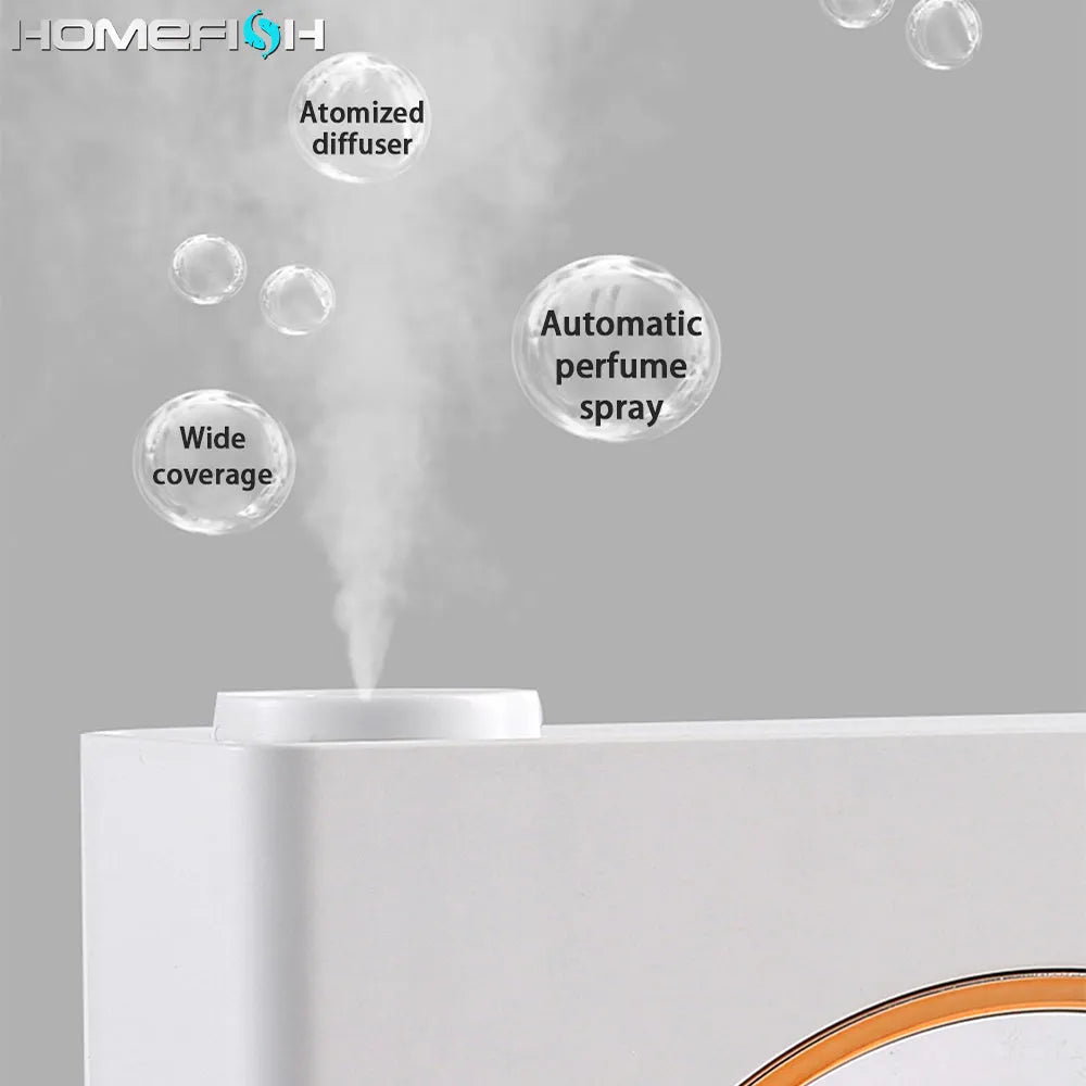 White wall mounted automatic essential oil diffuser with USB charging port
