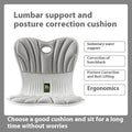 Ergonomic office seat cushion for waist support and posture correction in grey colour