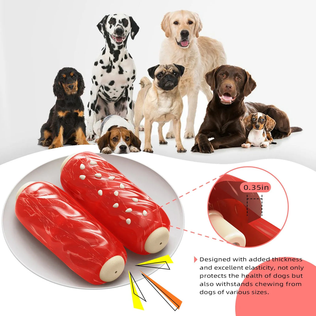 Glue Toothbrush Snack Molar Rod plastic dog chew and treat dispenser toy in primary colour.