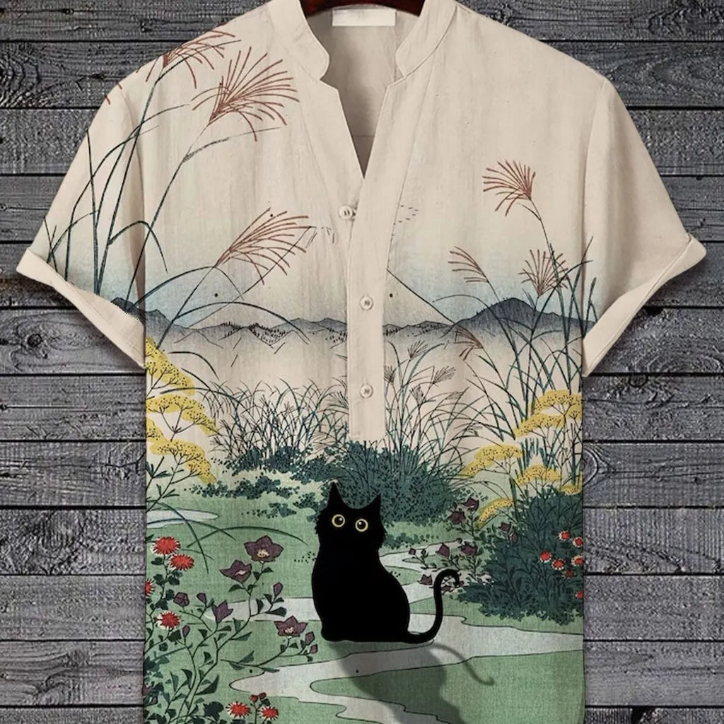 Short sleeve t-shirt featuring 3D digital animal print design in polyester fabric