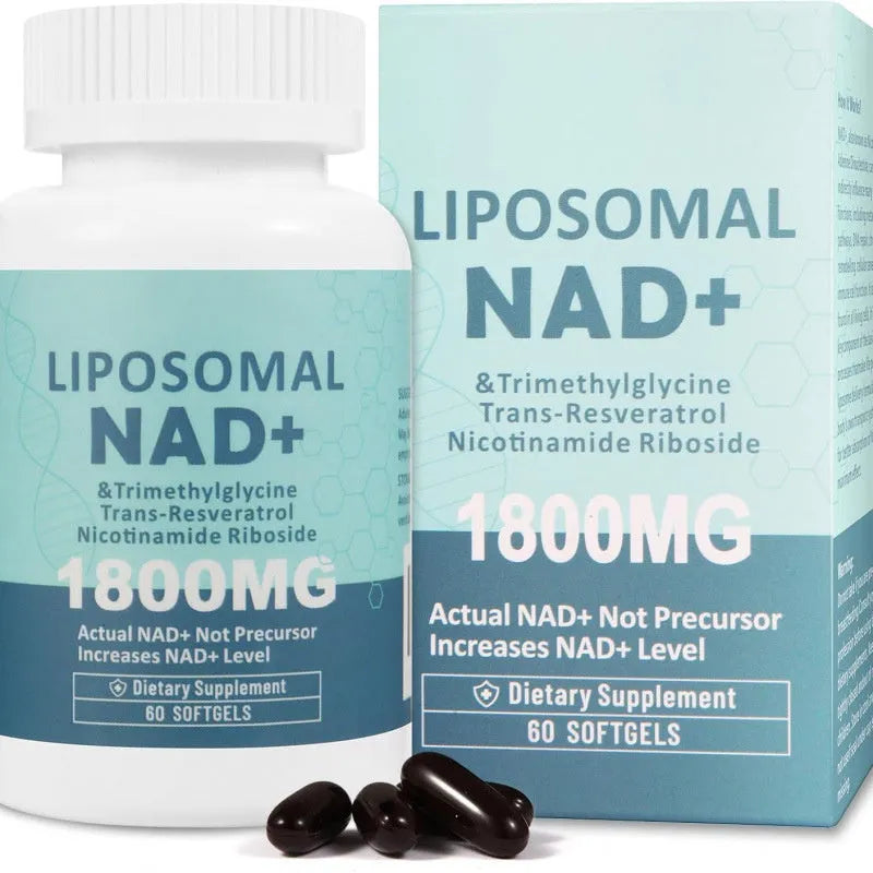 Bottle of NMN gel capsules with choice of 60 or 120 pieces per container