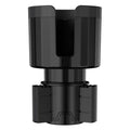 Matte black adjustable car cup holder expander for large bottles and travel mugs.