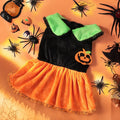 Halloween pet costume for dogs - pumpkin skirt and sweater options in crystal velvet fabric