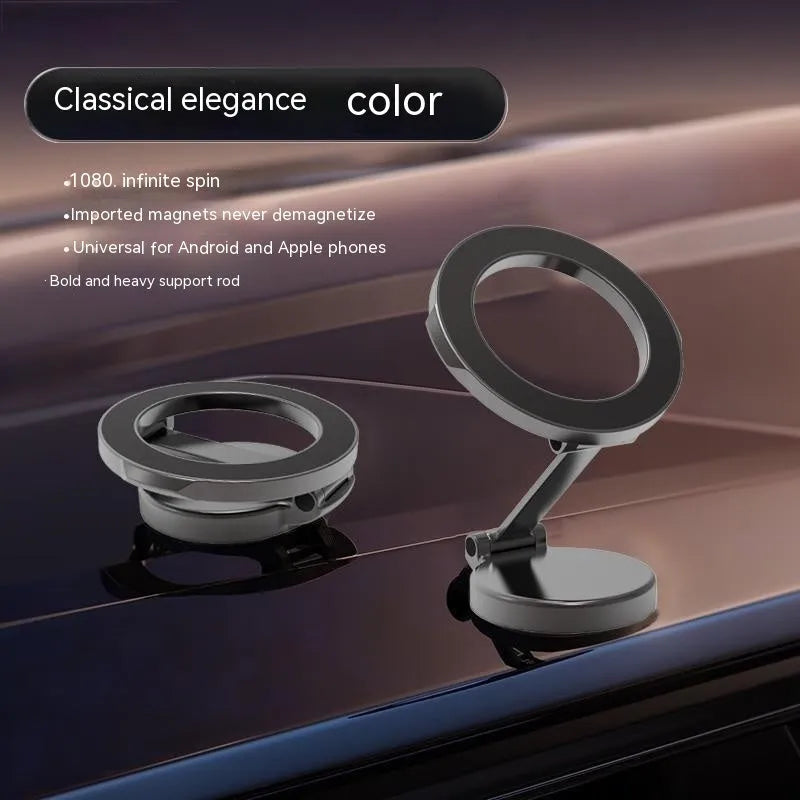 All-metal magnetic car phone mount with foldable design in Qian colour