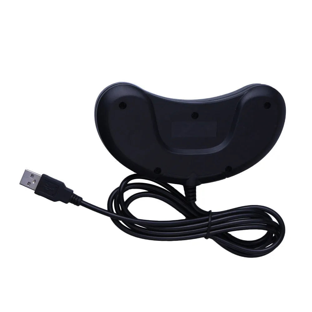 Black Sega-style USB gaming controller with 1.8 metre cable for Windows PC