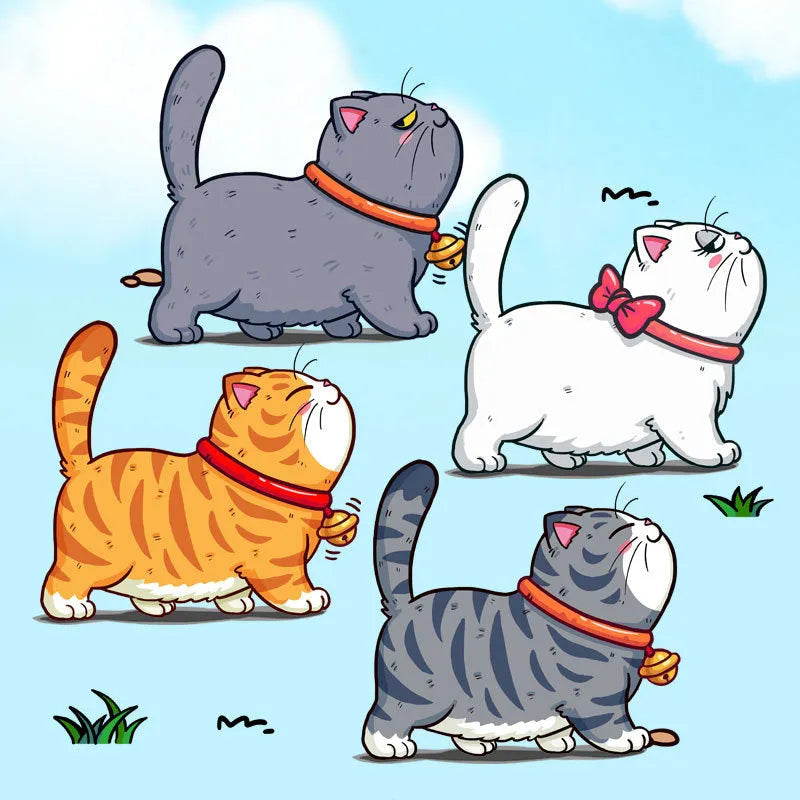 Waterproof PVC car sticker with five cats climbing design for vehicle exterior decoration
