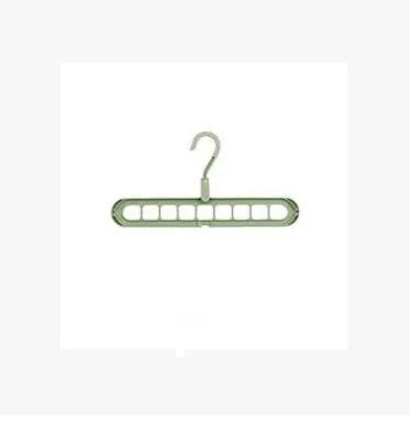 Plastic clothes hanger with rotating hook in pink or green colour for heavy garment storage
