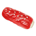 Glue Toothbrush Snack Molar Rod plastic dog chew and treat dispenser toy in primary colour.