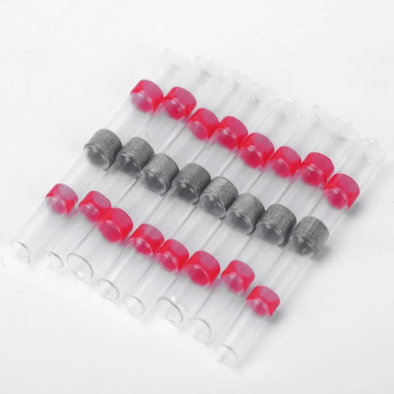 Heat shrink solder ring terminal in multiple colours for waterproof 32A electrical connections