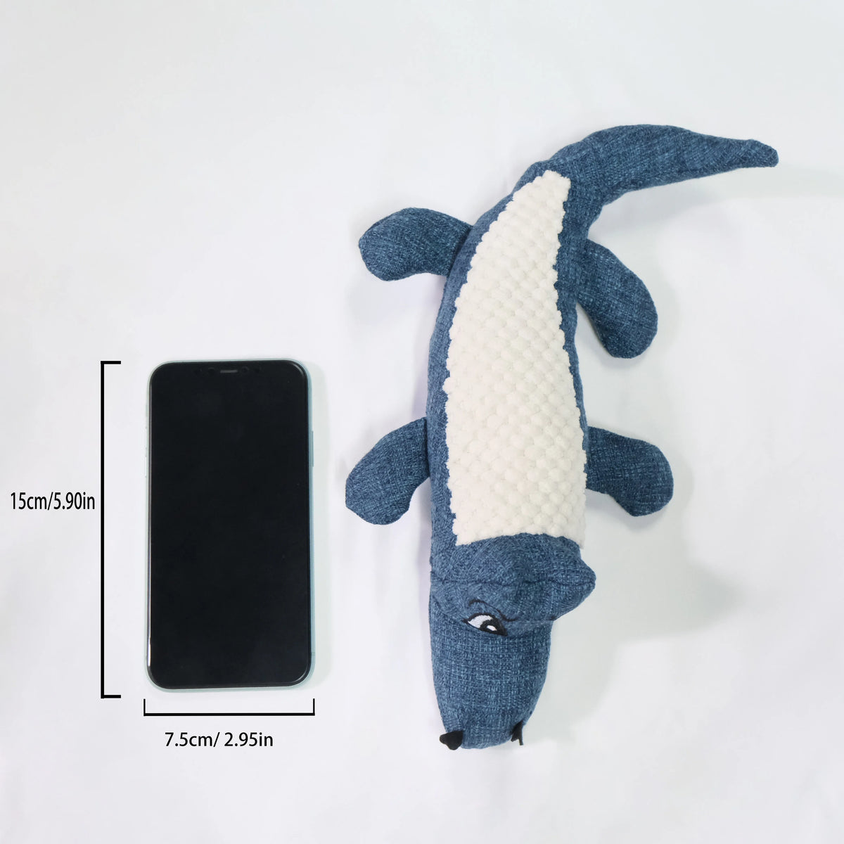 Three coloured pet plush toys with corn grid texture for cats and dogs