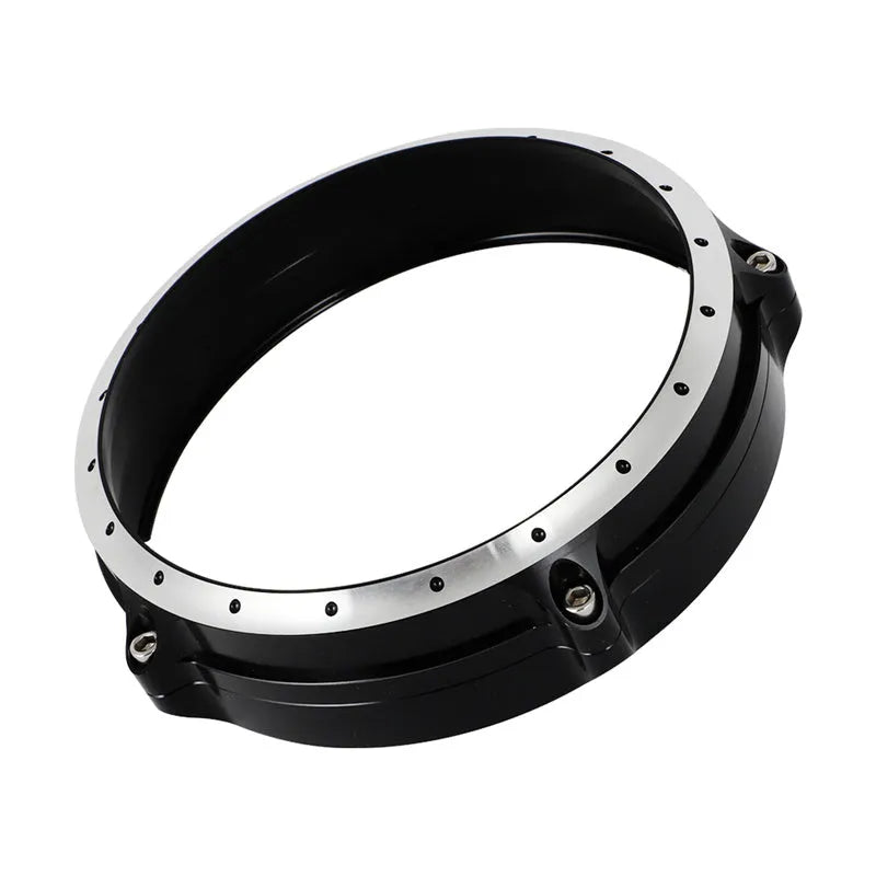 Black aluminium headlight protective cover for BMW R nineT Scrambler motorcycle 2014-2017 models