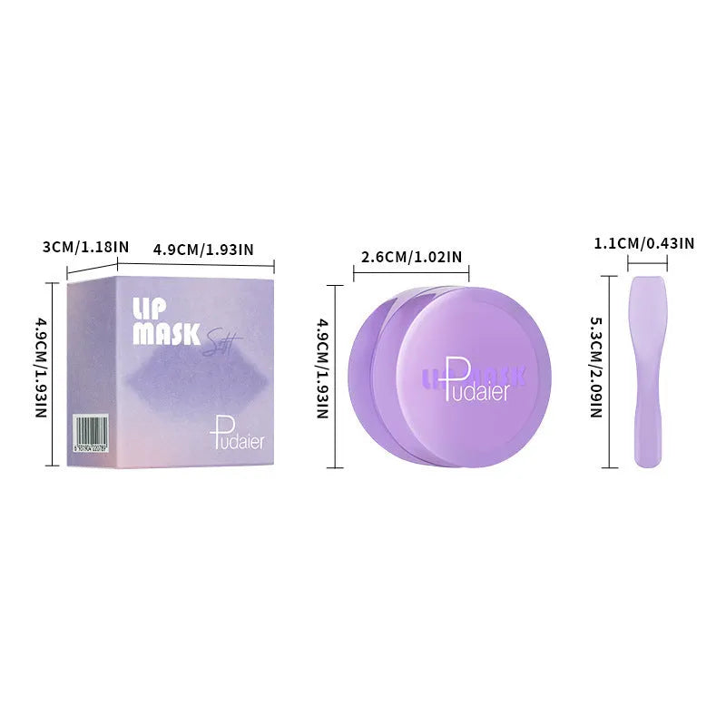 Exfoliating lip balm 10ml with plastic lip scraper tool and applicator