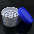 Orange metal iron block and blue plastic cover process cooling box for laboratory temperature control
