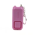 Compact personal safety alarm in pink, black, white, yellow or green with 130DB volume for women's protection
