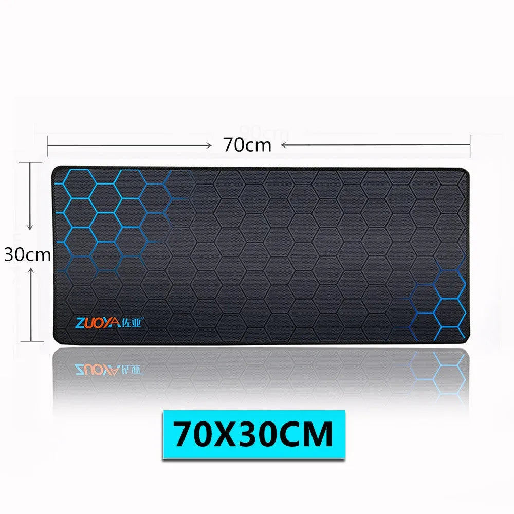 Large custom cartoon design mouse pad with silk cloth surface and natural rubber base measuring 900x400mm