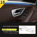 Set of four ABS stainless steel decorative strips for BMW 5 Series F10/F11 interior door handles.
